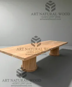 meja kayu besar solid