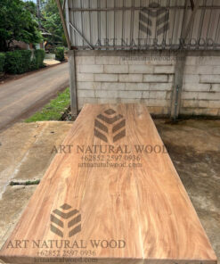 meja kayu besar solid