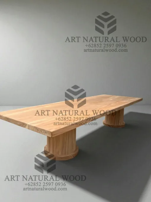 meja kayu besar solid