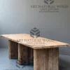 meja kayu jati lama rustic