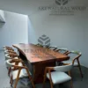 meja makan 10 kursi kayu solid