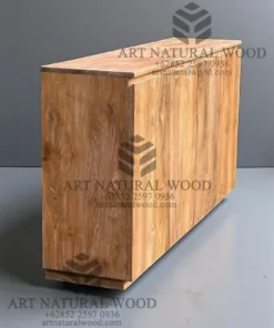 cupboard kayu jati solid minimalis rustic