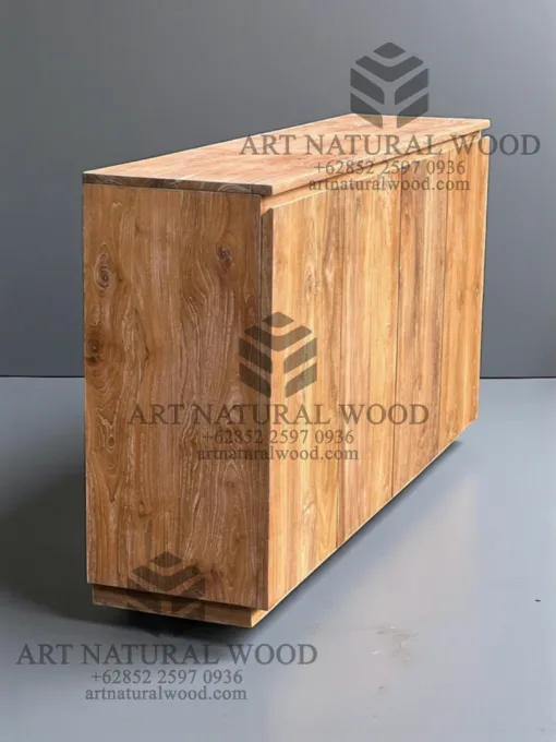 cupboard kayu jati solid minimalis rustic