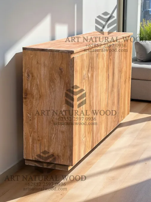 cupboard kayu jati solid minimalis rustic
