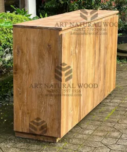 cupboard kayu jati solid minimalis rustic