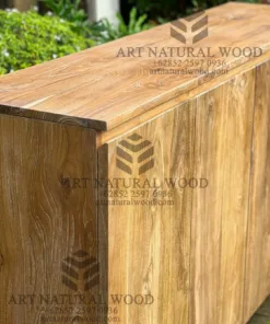 cupboard kayu jati solid minimalis rustic
