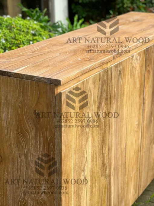 cupboard kayu jati solid minimalis rustic