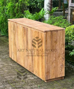 cupboard kayu jati solid minimalis rustic