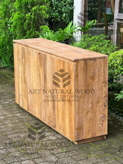 cupboard kayu jati solid minimalis rustic