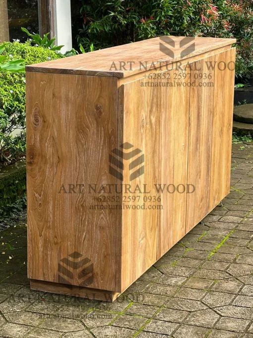 cupboard kayu jati solid minimalis rustic