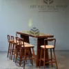 meja bar cafe kayu solid minimalis