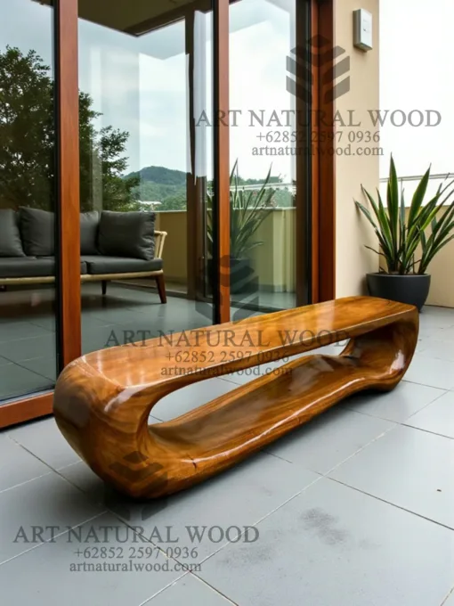 MEJA TV KAYU SOLID UNIK - Gambar 2