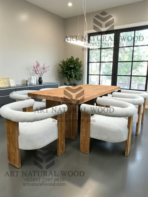 kursi makan minimalis modern whitewashed