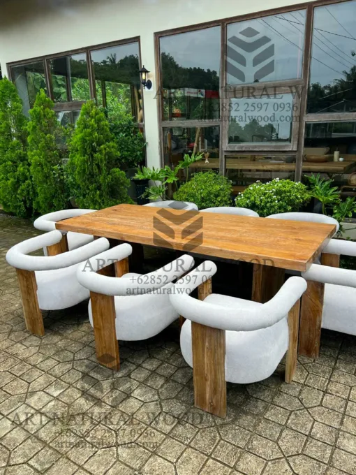 kursi makan minimalis modern whitewashed