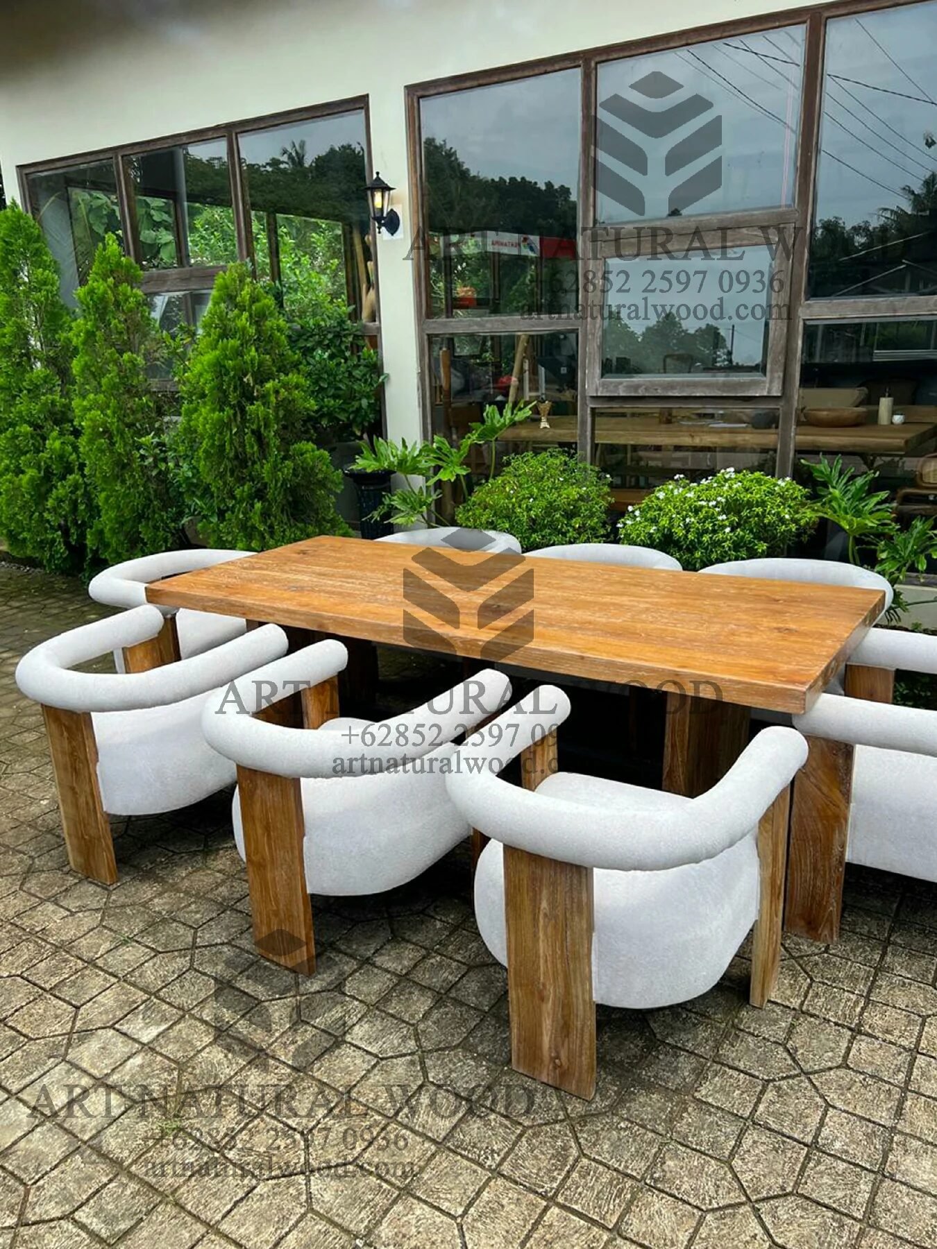 kursi makan minimalis modern whitewashed