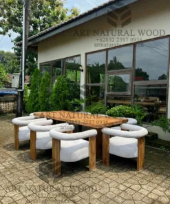 kursi makan minimalis modern whitewashed