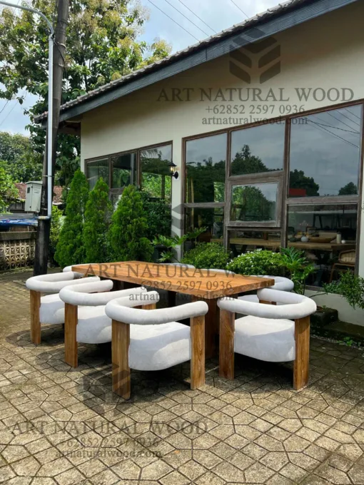 kursi makan minimalis modern whitewashed