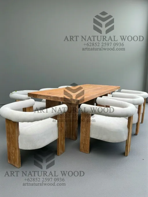 kursi makan minimalis modern whitewashed