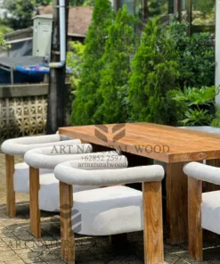 kursi makan minimalis modern whitewashed