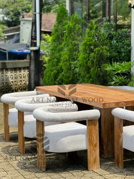 kursi makan minimalis modern whitewashed