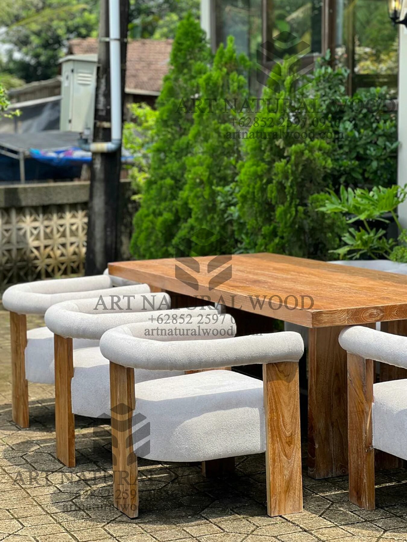 kursi makan minimalis modern whitewashed