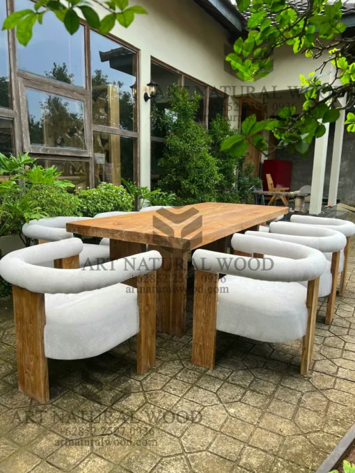 kursi makan minimalis modern whitewashed
