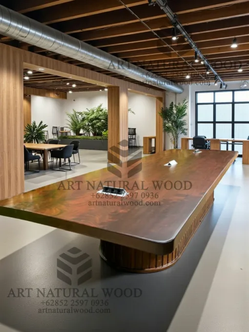 meja meeting kantor besar minimalis