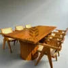 meja makan 6 kursi minimalis kayu jati solid